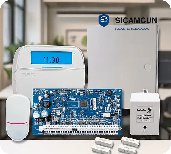 alarmas de seguridad cableadas para oficinas y locales comerciales en cancún