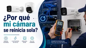 Cámara de seguridad se reinicia sola y posibles causas de la falla