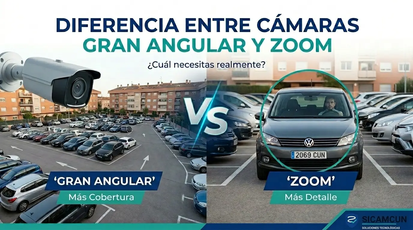 Blog 46 Diferencia entre cámaras gran angular y cámaras con zoom en sistemas de videovigilancia para casas y negocios
